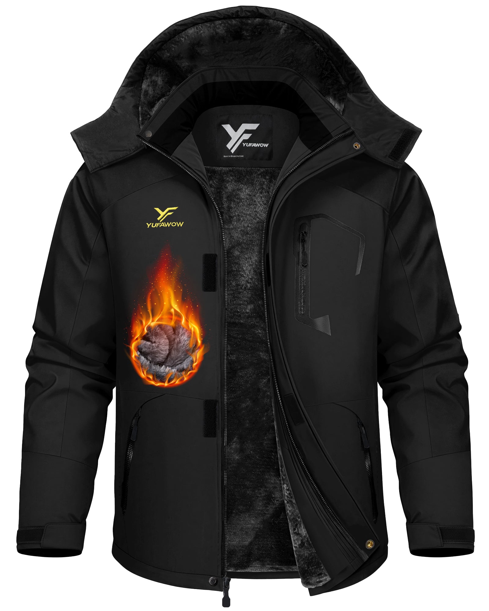 Men Winter Jacket(Black)