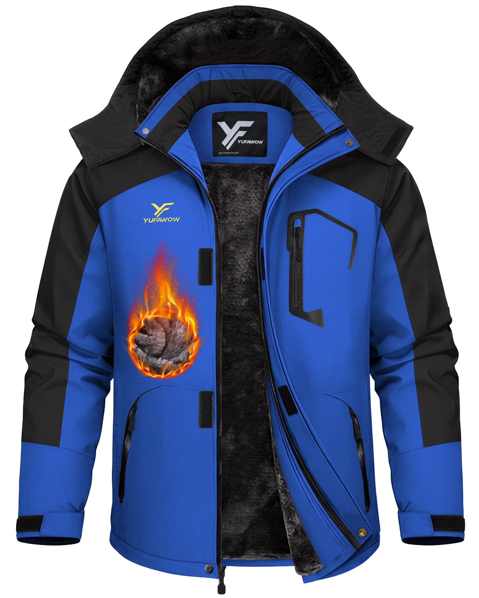 Men Winter Jackets(Black Blue)