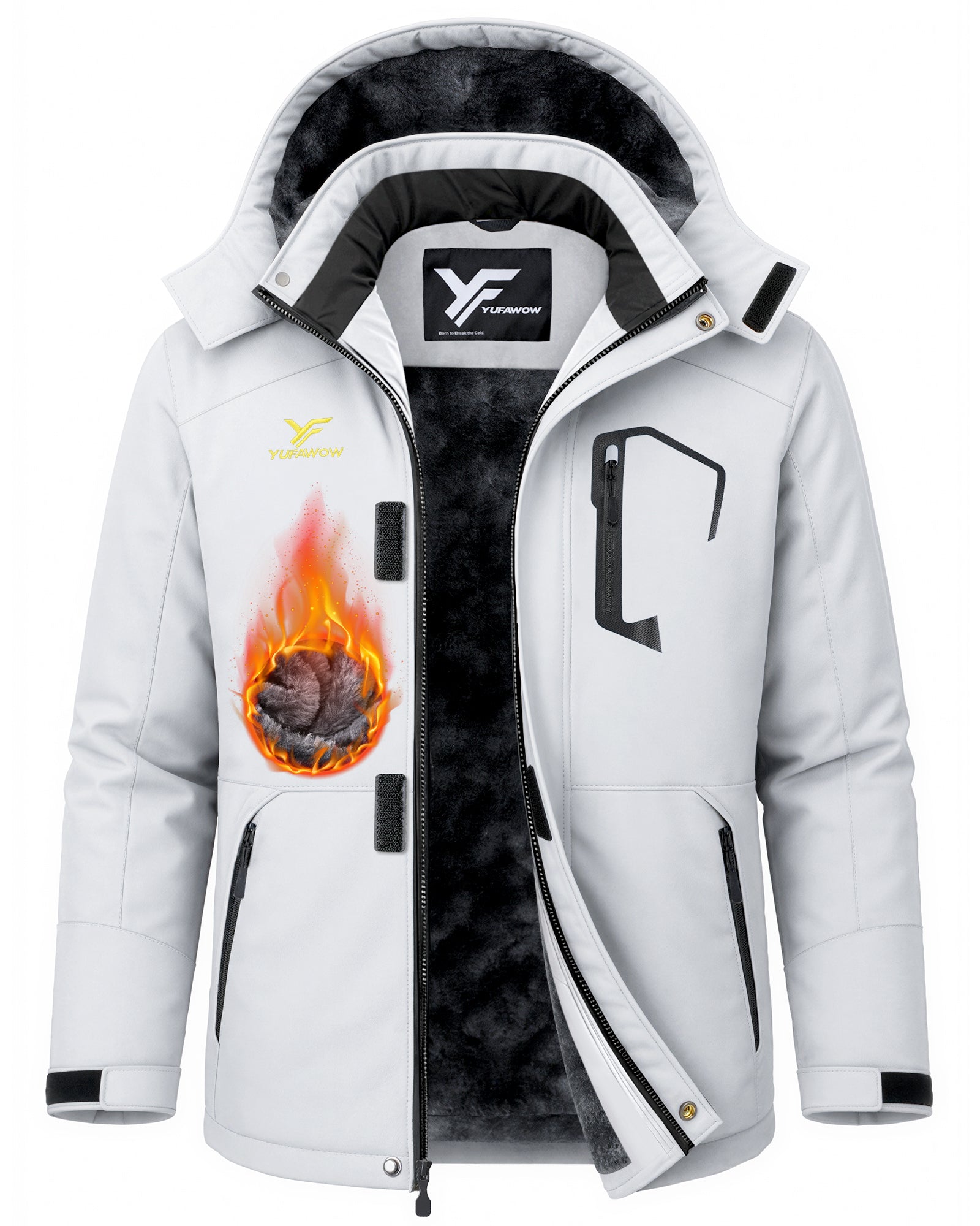 Men Winter Jackets(Pure White)