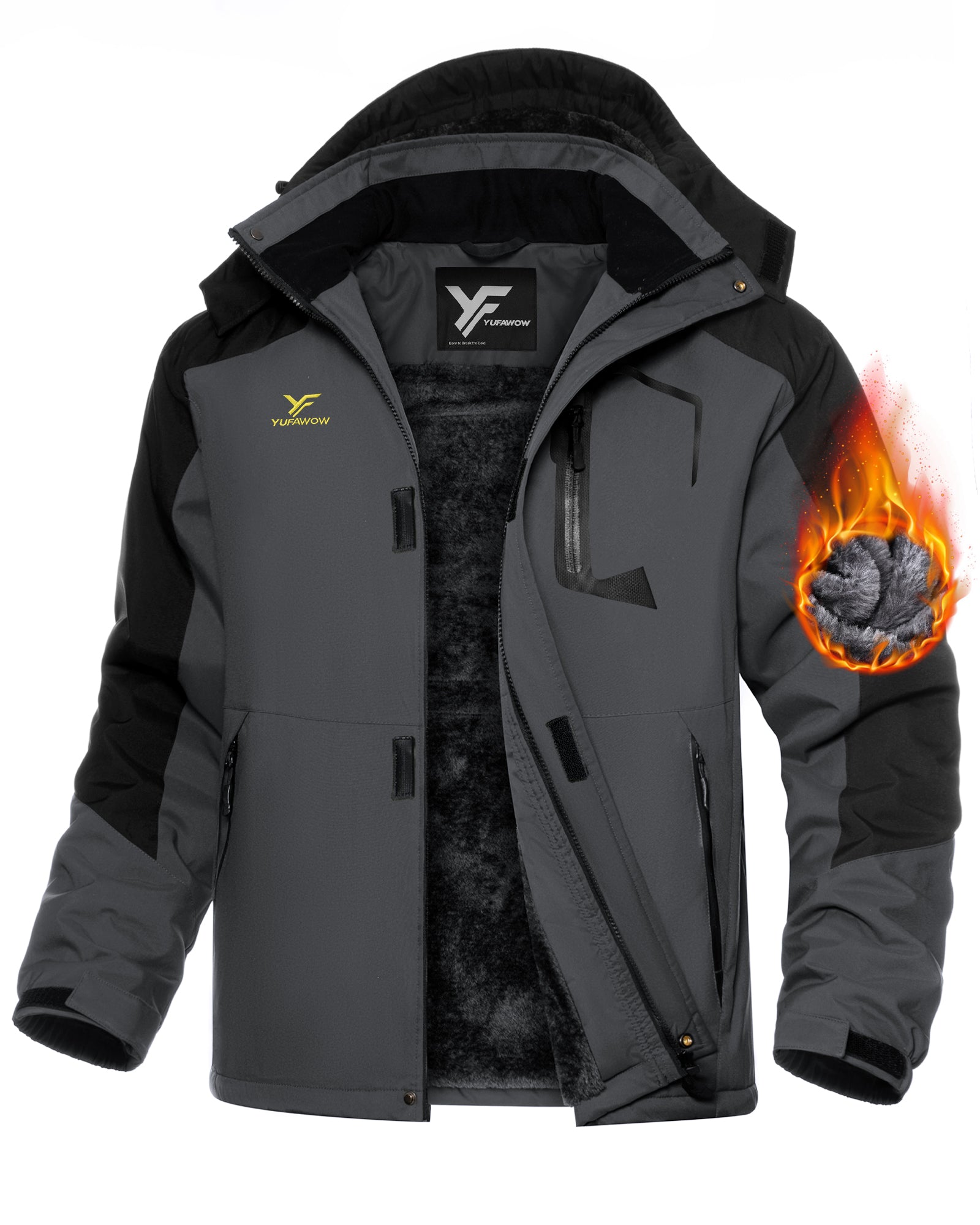 Men Winter Jackets(Black Dark Grey)