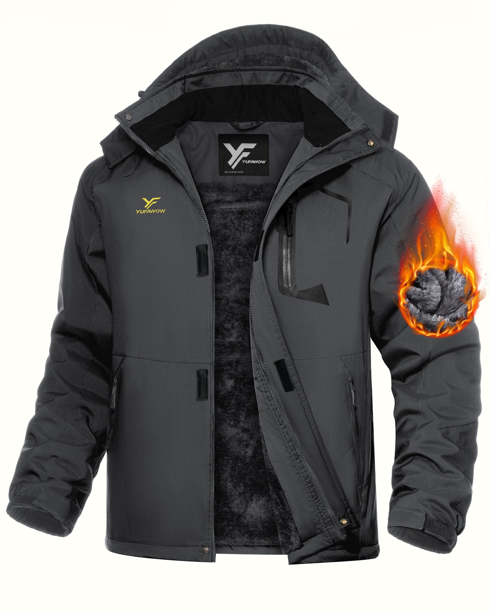 Men Winter Jackets(Pure Dark Gray)