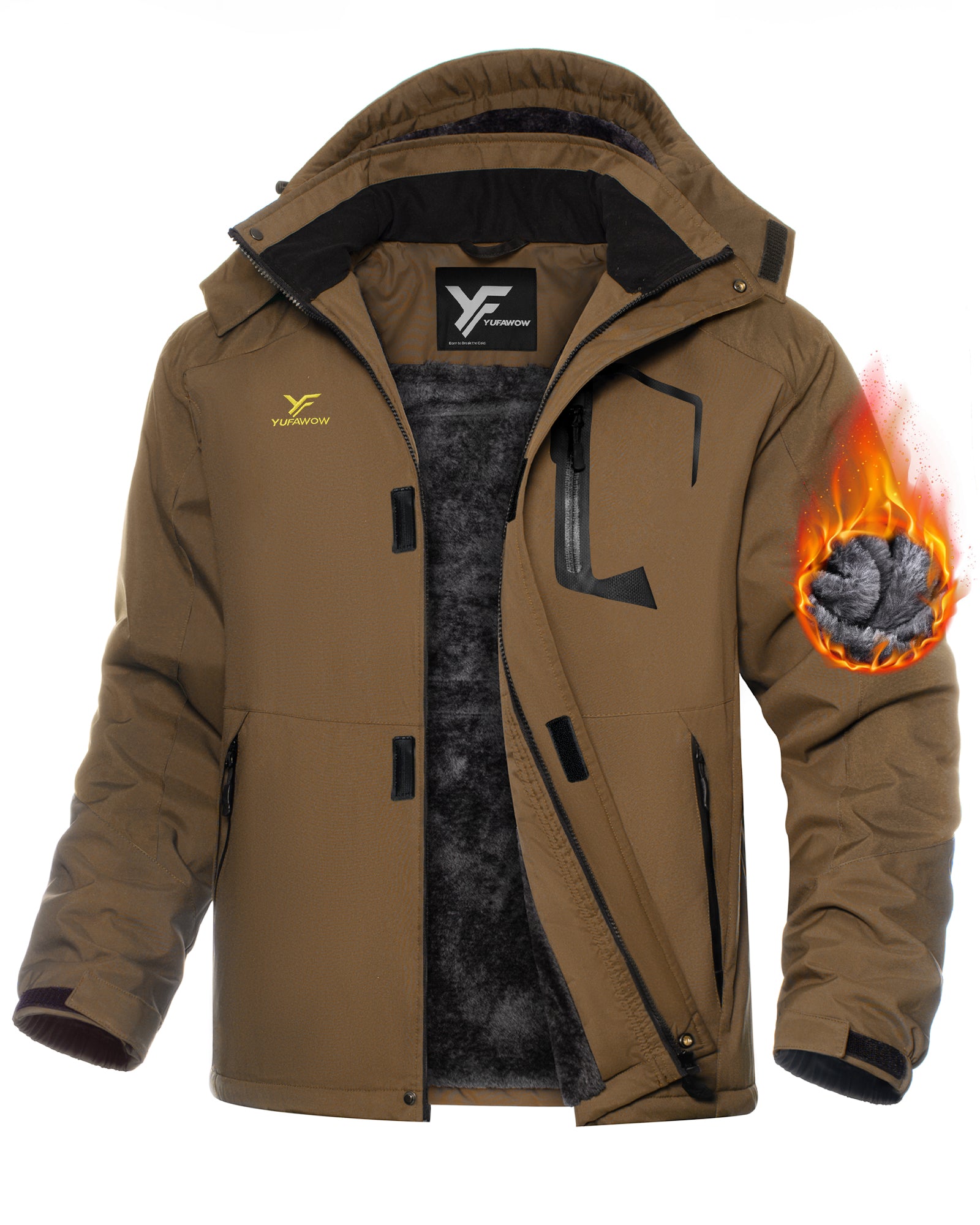 Men Winter Jackets(Pure Brown)